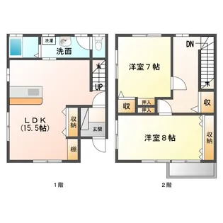 カーサ小島B【1階】の間取り