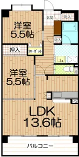 プリーザメント鳩ヶ谷【2階】の間取り
