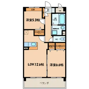 ウイングヒルズ参番館【1階】の間取り
