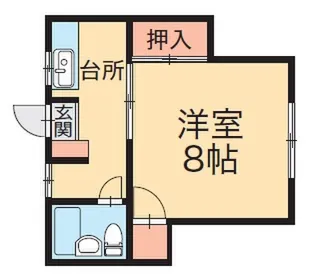 ウッドハウス山田【1階】の間取り