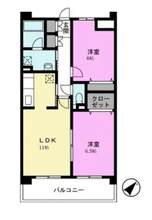 カーサグリシーナII【2階】の間取り
