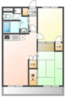 パレスサントピアII【1階】の間取り