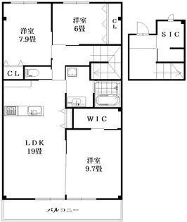 ボヌール新浜【2階】の間取り