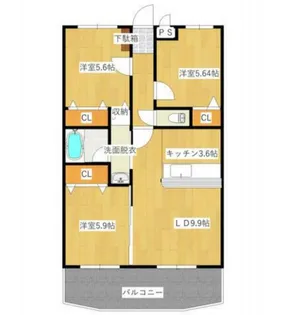 グリーンヒルズV【2階】の間取り