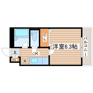 互幸ハイツII番館【3階】の間取り