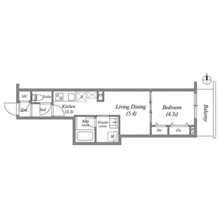 プライムガーデン若木【2階】の間取り