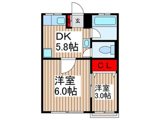 秀和マンション【1階】の間取り