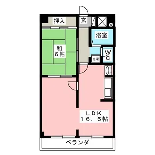 ナワダハイツ【2階】の間取り