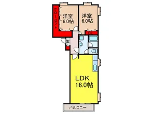 サウスロードI【4階】の間取り