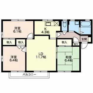 フレグランス Mine D【1階】の間取り