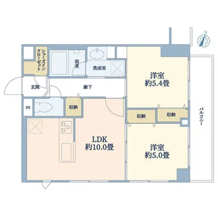 ヴィータス文京千駄木【5階】の間取り