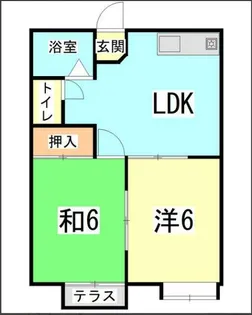 ドミールしのぶ【2階】の間取り