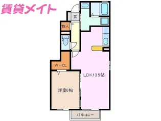 サンクレール【1階】の間取り