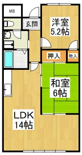 日吉壱番館【2階】の間取り