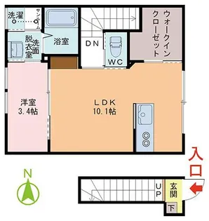INTEGRAL西開発【2階】の間取り