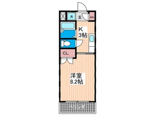 サンライズ己斐中【2階】の間取り