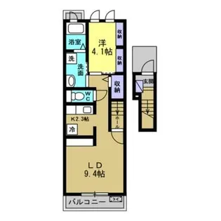 フランミナミ久留米【2階】の間取り