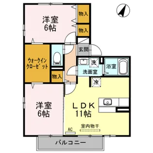 ウェライ2008 SA【2階】の間取り