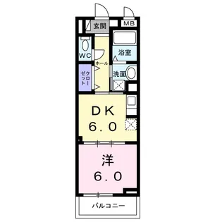 ボワ リュネール【2階】の間取り