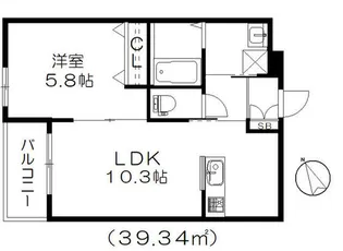 Mobel花水木【3階】の間取り