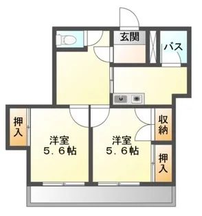 レジデンスカープ金沢【3階】の間取り