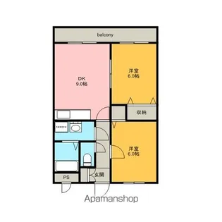 マンションロータス【3階】の間取り