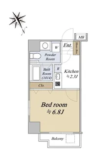 プレール・ドゥーク高輪【6階】の間取り