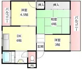 明伸第1ビル【3階】の間取り