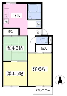 清水ハイツ【2階】の間取り