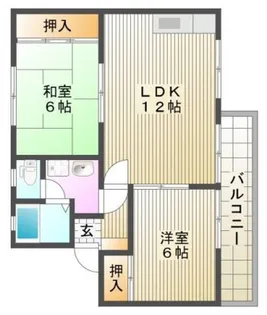アンビシャス・キシ B棟【1階】の間取り