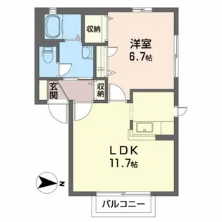 パル・ウッド【2階】の間取り