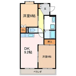 ブラウンハウス【2階】の間取り
