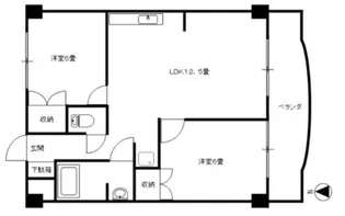 ゼフィールマンションA棟【4階】の間取り