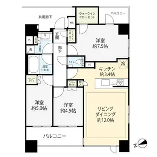 リビオ東京日本橋【6階】の間取り