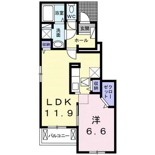 メゾンM・KII【1階】の間取り