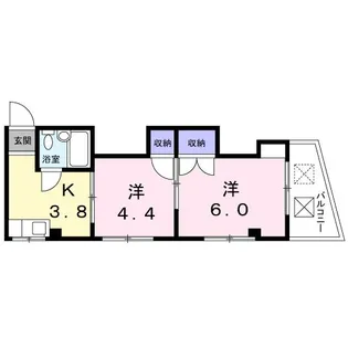 サンハイツ前野【2階】の間取り
