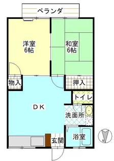 サンシャインハイツ【2階】の間取り