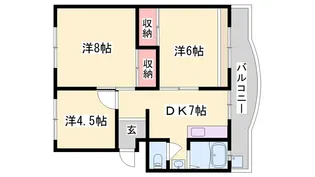 溝口ハイツ【1階】の間取り