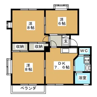 フレグランス西尾張部 B棟【1階】の間取り