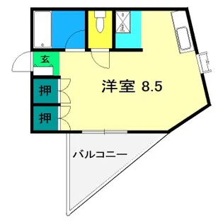ハイツ愛宕町I【4階】の間取り