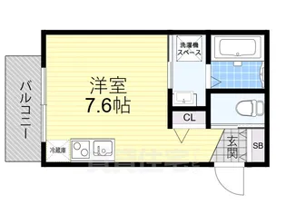 ユーハイツ住吉【1階】の間取り