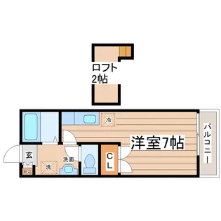 パレットルーム松が丘【1階】の間取り