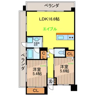 エコトピア南上原【4階】の間取り