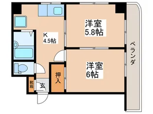 レジデンス関口【2階】の間取り