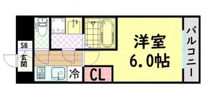 エスリード難波ザ・ゲート【9階】の間取り