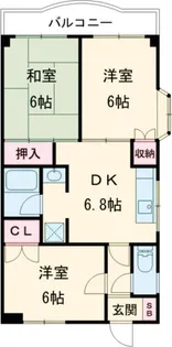リバーサイド片倉【5階】の間取り