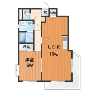 コーポ三瀧【4階】の間取り