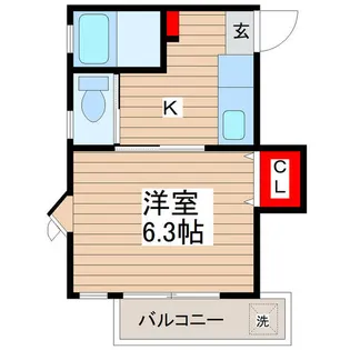 コーポハイブリッジ【1階】の間取り
