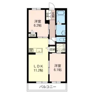 妙典ウッドベル弐番館【2階】の間取り