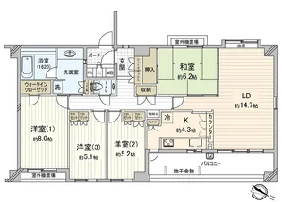 ロイヤルシャトー習志野台【3階】の間取り